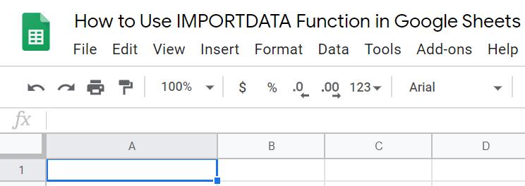 Hướng dẫn cách sử dụng hàm IMPORTDATA trong Google Sheets